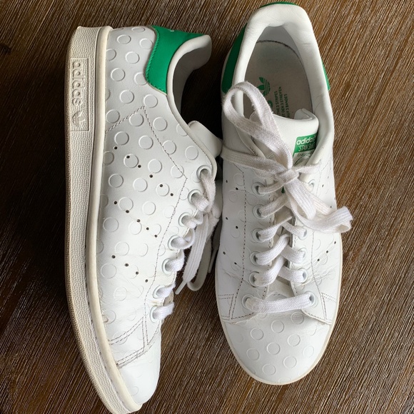 SOLD adidas Stan Smith Debossed Polka Dot Sneaker - Picture 3 of 6